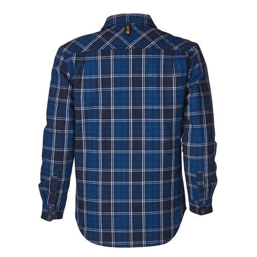 Quilted Flannel Shacket with Internal patch mobile phone pocket