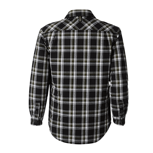 Men's flannel shacket, Fully quilted for extra warmth