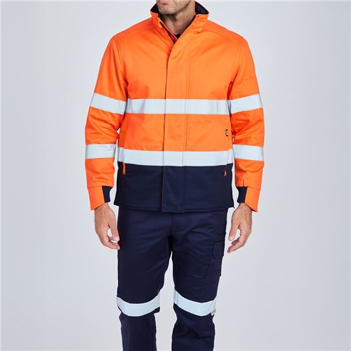 Hi-Vis Drill 3M™ 'Hoop' Taped Jacket Lifestyle Orange Front