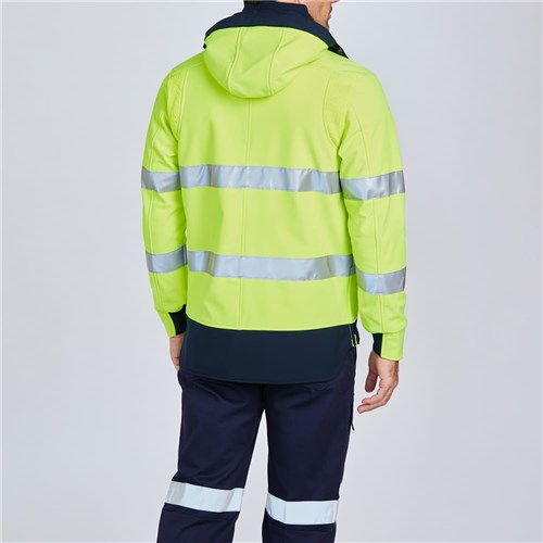 ELEVEN Workwear Hi-Vis Taped Bio-Motion Soft Shell Jacket - Lifestyle Back