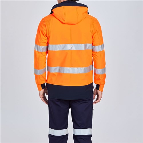 ELEVEN Workwear Hi-Vis Taped Bio-Motion Soft Shell Jacket - Lifestyle Back