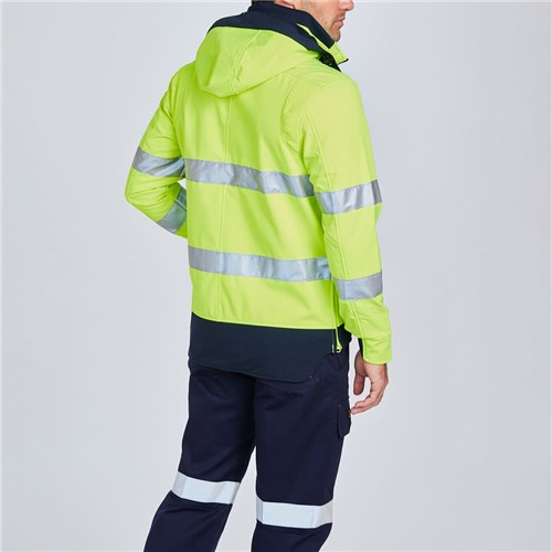 ELEVEN Workwear Hi-Vis Taped Bio-Motion Soft Shell Jacket - Lifestyle Back