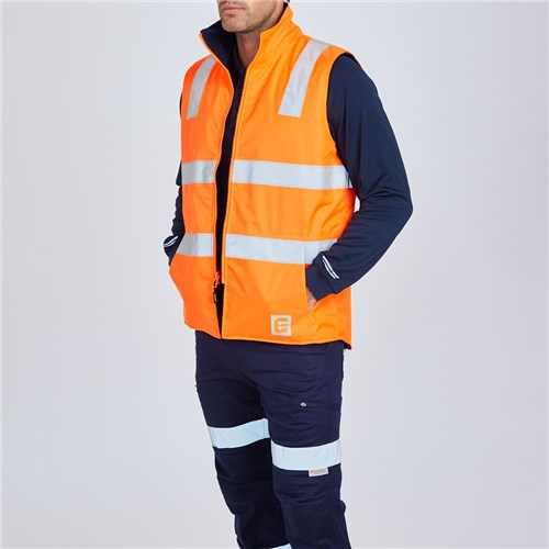Hi Vis Reversible Vest Zipper