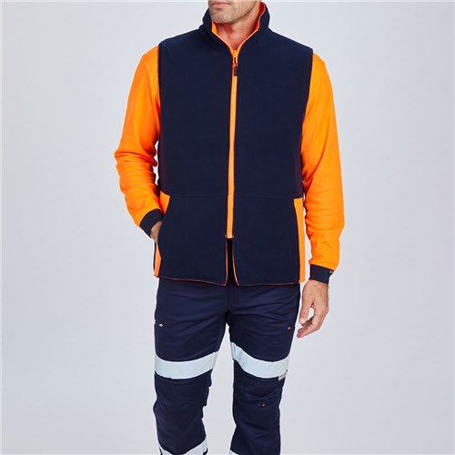 Hi Vis Reversible Vest Zipper