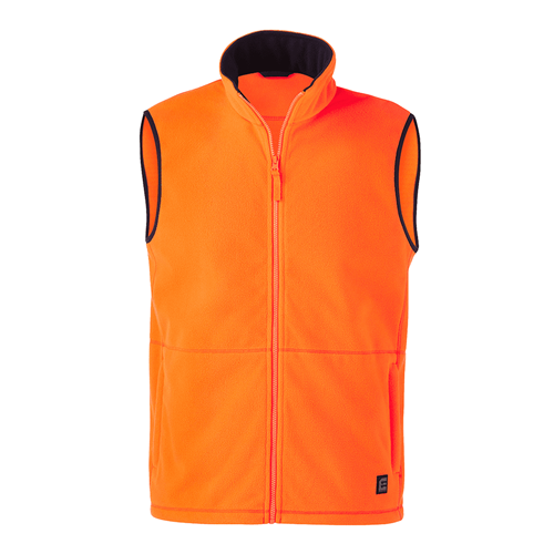 Orange Hi Vis Full Zip Fleece