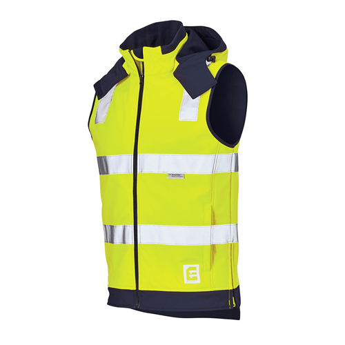 Yellow Hi Vis Taped Soft Shell Vest