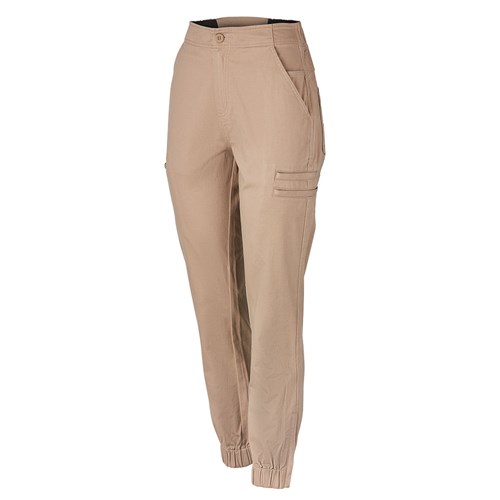 Amelia Cuffed Stretch Pant - Khaki