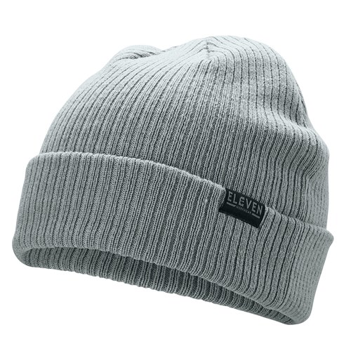 Grey knitted men's beanie