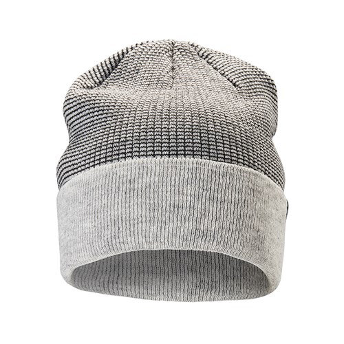 Textured rib beanie - Heather Grey/Black