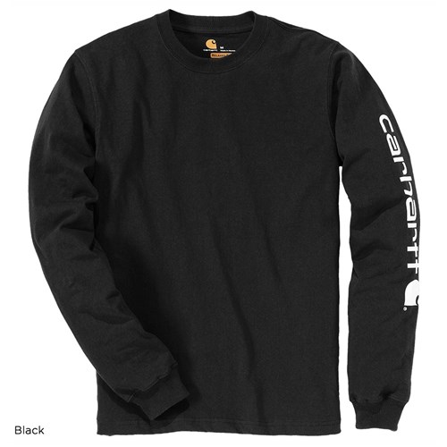 Carhartt Logo Long Sleeve T-Shirt - Black