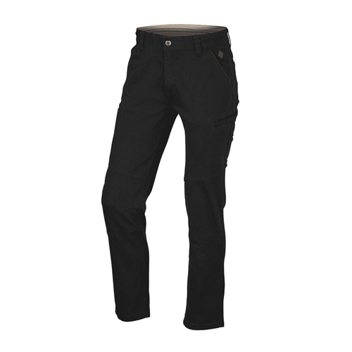 Black Tapered Stretch Twill Pant