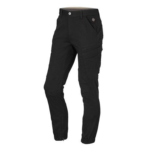 Black Stretch Cargo Twill Cuff Pant
