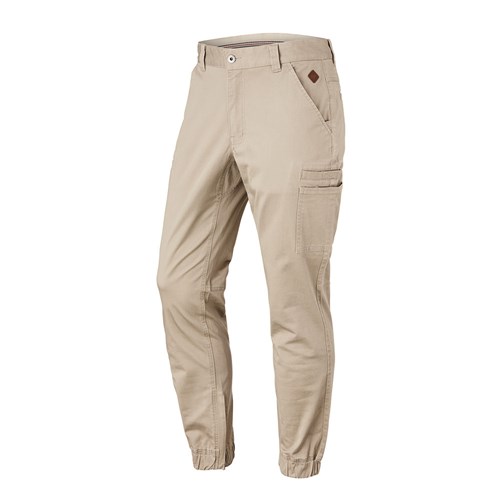 Slim leg cotton twill cuffed pant