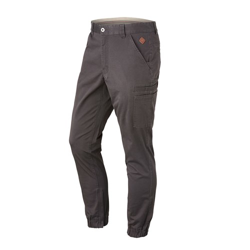 Seam Pocketed Stretch Cuffed Pant - Charcoal
