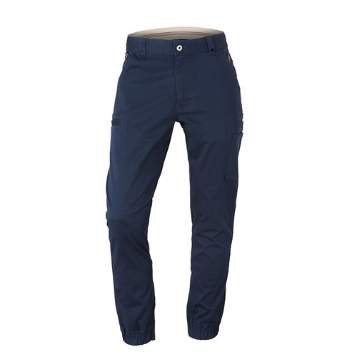 Navy Seam Pocketed Stretch Cuffed Pant