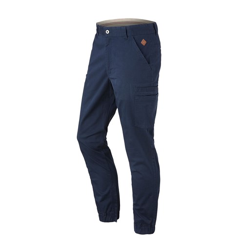 Navy stretch cuffed work pants