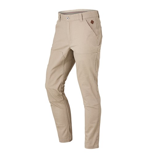 Tapered Seam Pocketed Stretch Pant - Tan