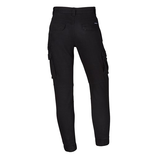 Tapered leg cotton dobby twill cuffed pant