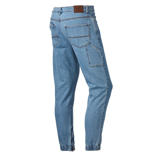 Light denim cuffed pants
