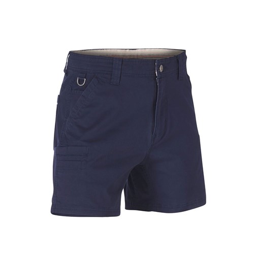 Navy Blue Workwear Stretch Seam Detailed Short