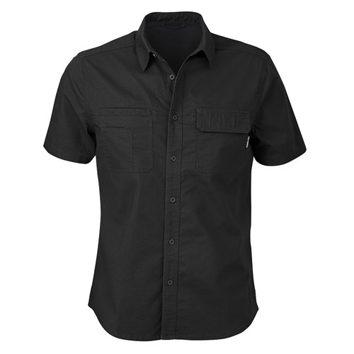 Black stretch work shirts for men