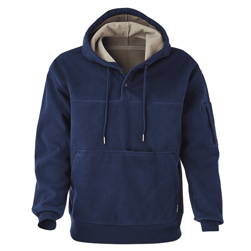 Waterproof Fleece Hoodie - Navy Tan