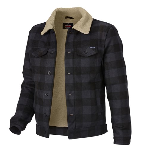 Yarn Dye Jacket with Sherpa Lining