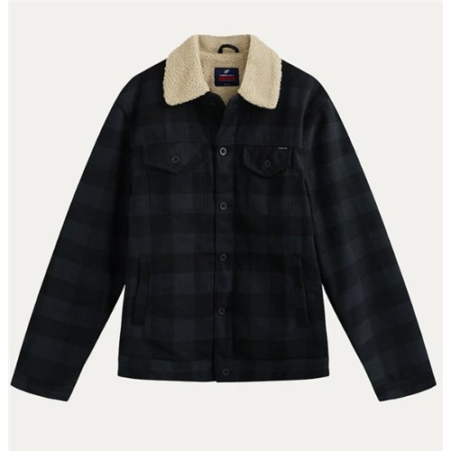 Yarn Dye Jacket with Sherpa Lining - Midnight Navy