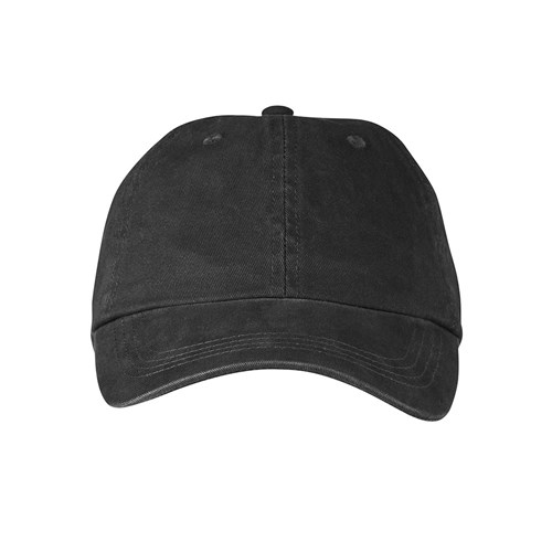 Black cotton twill sports cap