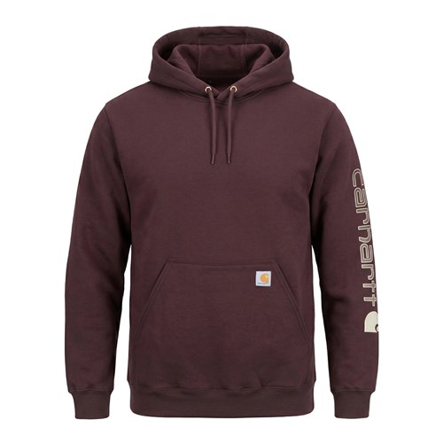 sleeve logo hooded sweatshirt - Dark Speia