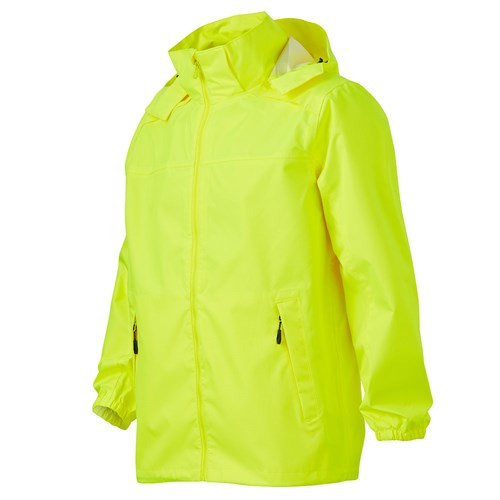 Hi Vis rain jacket with hood