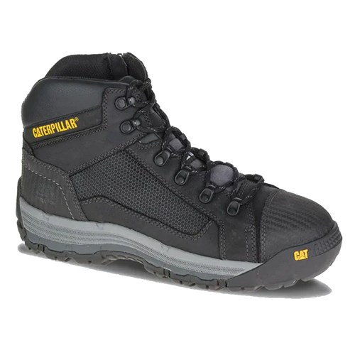 Footwear Convex Black Zip Sided Steel Toe Safety Boots - Black