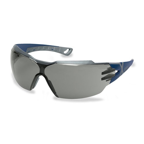 uvex Pheos CX2 Safety Glasses - Blue/Grey Frame Grey 14% Lens