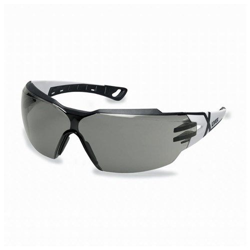 uvex Pheos CX2 Safety Glasses - White/Balack Frame Gray 14% Lens