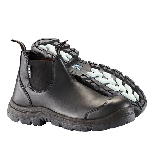 Black elastic sided work boots