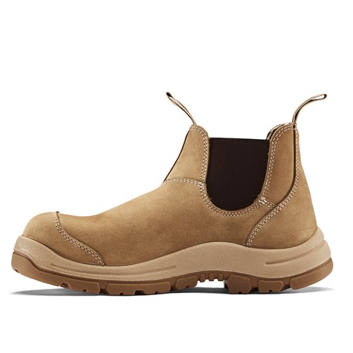 Brown boots elastic side