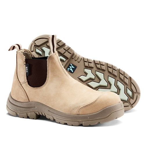 Sand elastic sided work boots