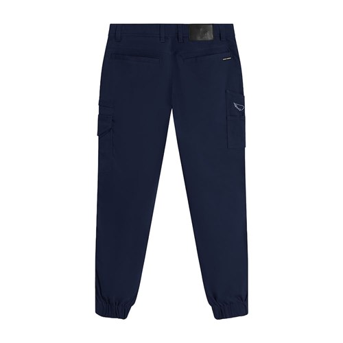 Navy Blue work pants cuffed
