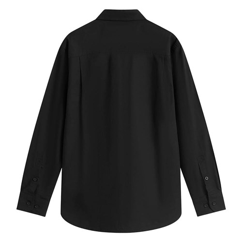 Black Double Pocket Long Sleeve Work Shirt