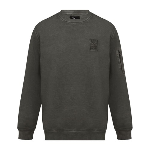 Sa1nt Works Vintage Fleece Wash Crew Sweat - Charcoal