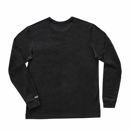 Black cotton long sleeve tee