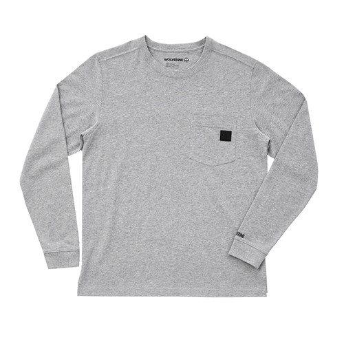 Heather Grey cotton long sleeve tee