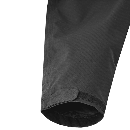 Black rain jacket with sherpa lining