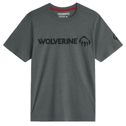 Charcoal Wolverine Classic Short Sleeve Logo Graphic Tee