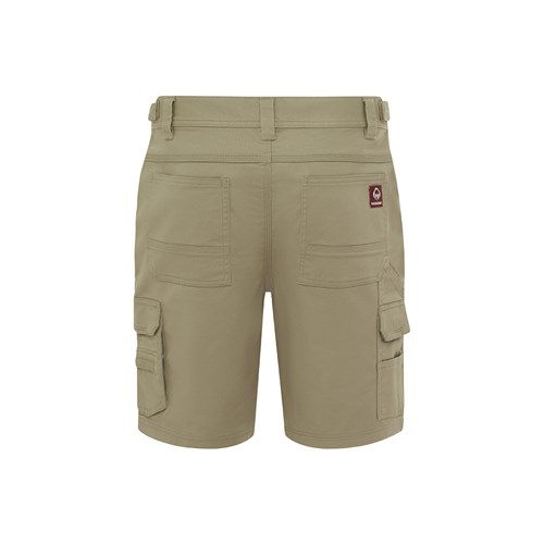 Khaki stretch twill shorts