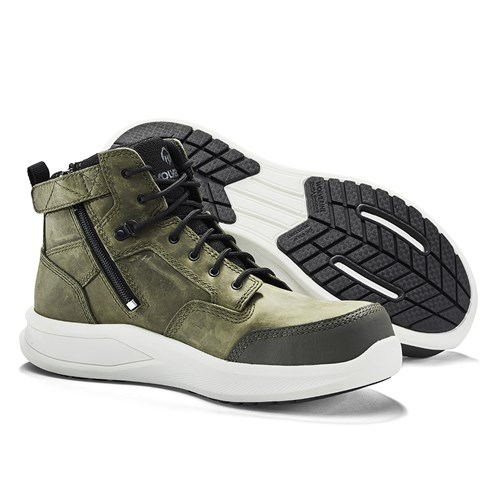 Wolverine ShiftPlus DuraSpring Side Zip Lace Up Non Safety Boot - Charcoal Grey