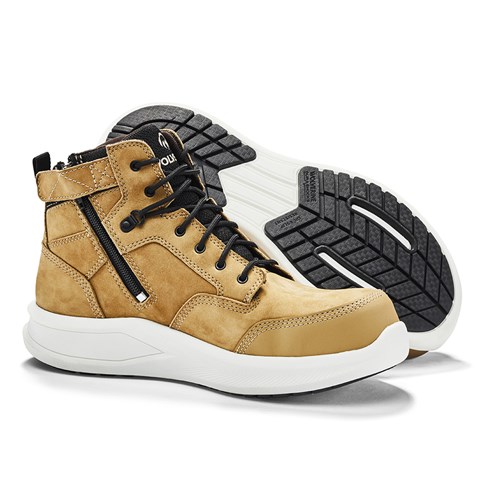 Wolverine ShiftPlus DuraSpring Side Zip Lace Up Non Safety Boot - Sand