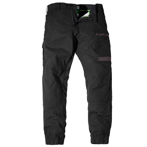 Black fxd stretch cuffed work pant