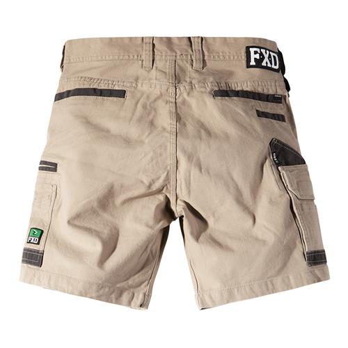 Khaki stretch work shorts
