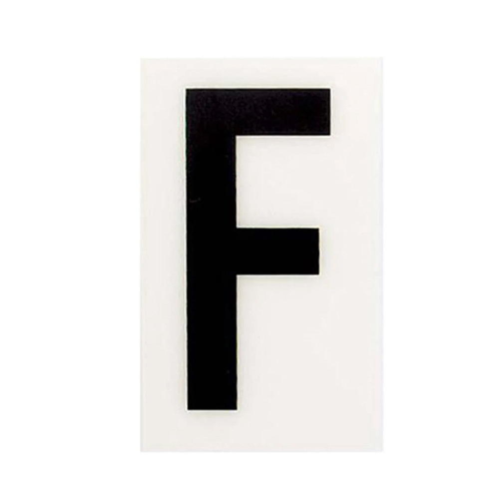 Sandleford White "F" 60x35mm Self Adhesive Letter